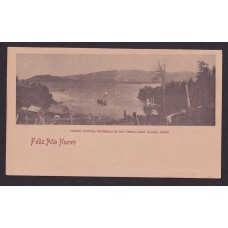 ARGENTINA ENTERO POSTAL GJ TAR-41-R TARJETA POSTAL CON ILUSTRACION NUEVA PATAGONIA